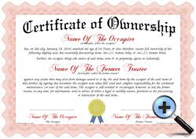 This image shows the certificate of ownership that comes standard with your cart!