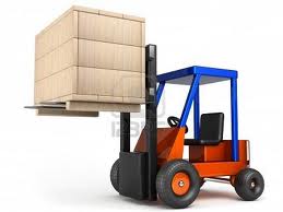This image shows a forlift signifying the level of shipment quality that comes standard with your cart!